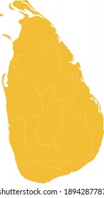 vector illustration of Sri Lanka map