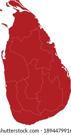 vector illustration of Sri Lanka map