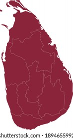 vector illustration of Sri Lanka map