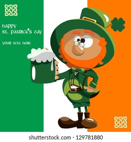 Vector illustration: St. PatrickÃ¢Â?Â?s Day design elements for cards and wallpaper - Part 4 (vector)
