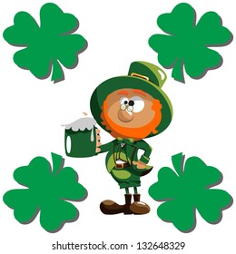 Vector illustration: St. PatrickÃ¢Â?Â?s Day design elements for cards and wallpaper - Part 13