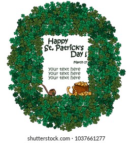 Vector illustration, St. Patrick, banner concept, white background.