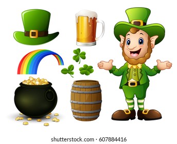 Vector illustration of St Patrick Day elements collection