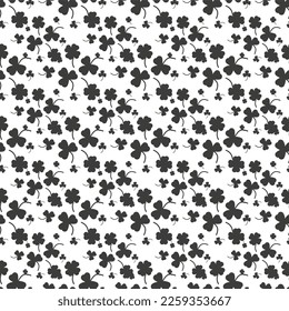 Vector Illustration of a St. Patrick s Day Background. Seamless pattern with clover leaves
