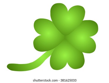 Vector illustration. St. Patrick 's Day. Four-leaf clover.