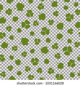 Vector Illustration of a St. Patrick's Day Background. Clover leaves.
