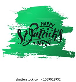  Vector illustration of St. Patrick's day   with the inscription for packing product to store, gift, message. shopping packaging. Inscription , invitation , banner template. Calligraphy background. 