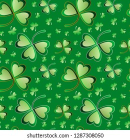 Vector illustration for St. Patrick's Day. Seamless pattern.