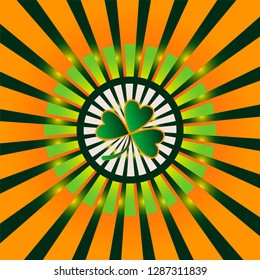 Vector illustration for St. Patrick's Day. Greeting card. All elements are located on separate layers.