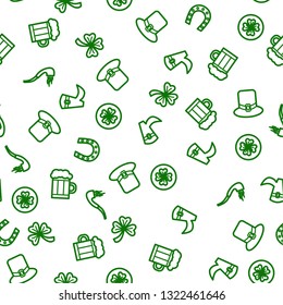 Vector illustration. St. Patrick's day seamless pattern.
