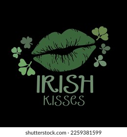 Vector illustration for St. Patrick's Day - Irish Kisses