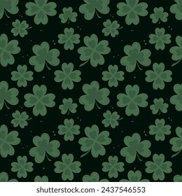vector illustration of St. Patrick's Day pattern with clover