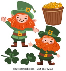 Vector illustration, St. Patrick's Day patterns and elements for decoration	