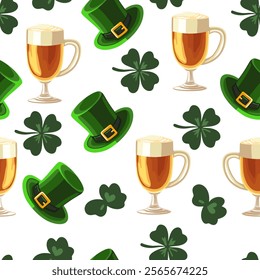 Vector illustration, St. Patrick's Day patterns and elements for decoration	