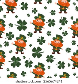 Vector illustration, St. Patrick's Day patterns and elements for decoration	