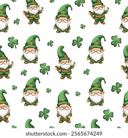 Vector illustration, St. Patrick's Day patterns and elements for decoration	