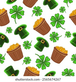 Vector illustration, St. Patrick's Day patterns and elements for decoration	