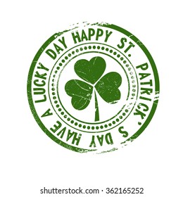 Vector Illustration of a St. Patrick's Day stamp.