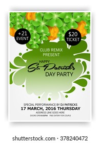  Vector illustration of a St. Patrick's Day poster or Flyer.