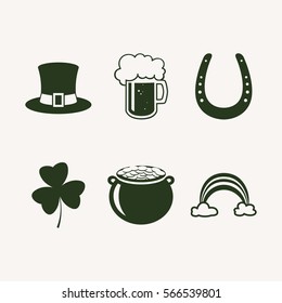 Vector Illustration of St. Patrick's Day Design Elements