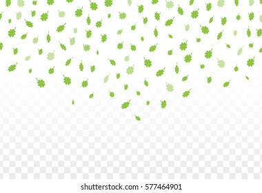 Vector Illustration of a St. Patrick's Day green  clover leaves Background