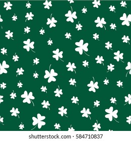 Vector Illustration of a St. Patrick's Day Background. Clover leaves.