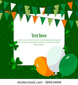 Vector Illustration of a St. Patrick's Day Background. 