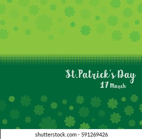 Vector Illustration of a St. Patrick's Day green clover leaves background