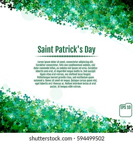 Vector Illustration of a St. Patrick's Day Background. For your business
