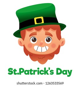 Vector Illustration of a St. Patrick's Day,cartoon character.