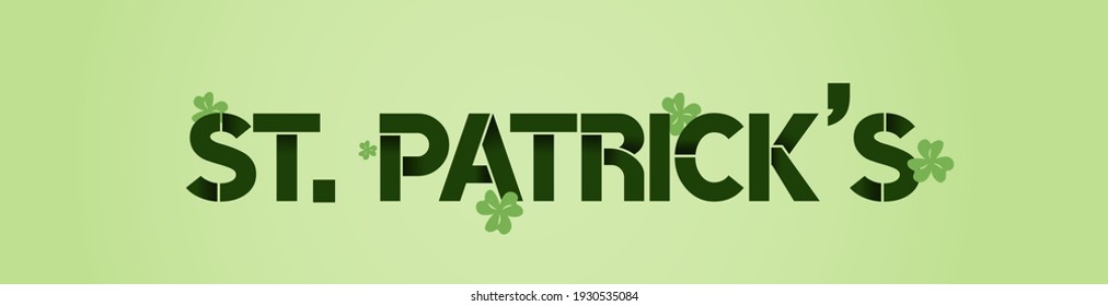 Vector illustration: St. Patrick's modern style with light green background