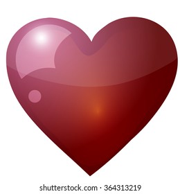 Vector illustration. St. Valentine's Day. Red heart on a white background.