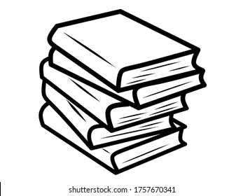 vector illustration of a stack of books