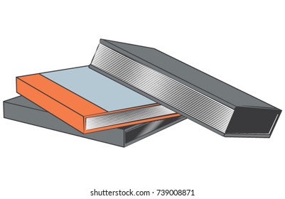 A vector illustration of a stack of books done in a classic style.  Isolated so  you can use it where you need it. Perfect for school or library  programs, bookstores,  and whatever you have in mind. 