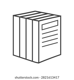 Vector illustration of a stack of four thick books icon