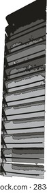 Vector illustration of a stack of louver windows