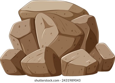 Vector illustration of a stack of rocks