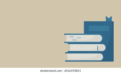Ilustración vectorial de libros apilados.