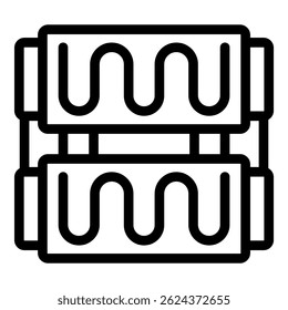 Vector illustration of stacked books icon, perfect for educational and literary themes