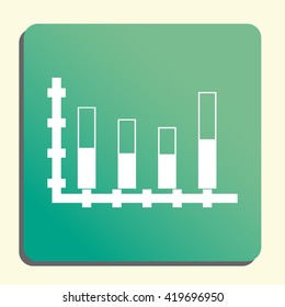 Vector illustration of stacked chart icon. Premium quality web icon.