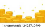 Vector illustration of stacked coins