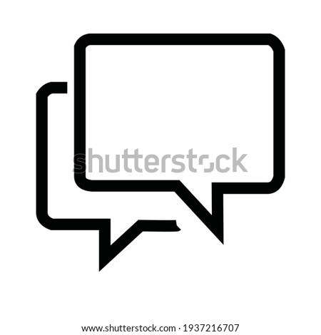 Vector illustration of stacked comment icon template is not perfectly drawn. black and white line drawing style. 4000 x 4000 pixel perfect.