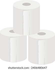 Vector illustration of stacked toilet paper