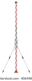 Vector illustration of staff gauge 