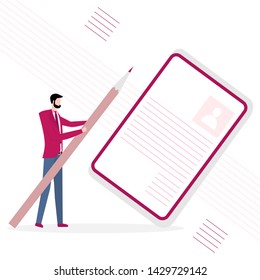 Vector illustration with staff recruitment. Hiring employees. Concept human resources. Design for web page, banner, presentation, social media, poster or print.