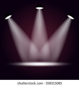 Vector illustration of stage lighting for your design