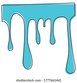 Vector Illustration Stain Paint Dripping Liquid Stock Vector (Royalty ...