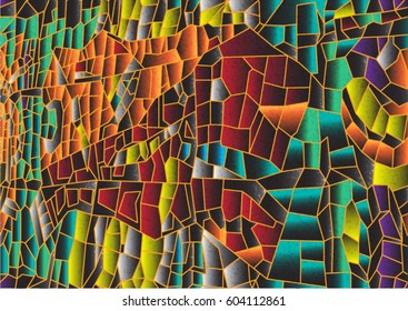 Vector illustration; stained glass; format eps 10