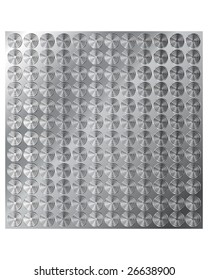 Vector illustration of stainless metal tiered small circle pattern background