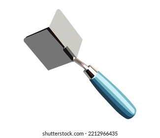 Vector Illustration Stainless Steel Plastering Corner Trowel Concrete Construction Plastering Skimming Trowel Tools isolated on white background.
Carpentry hand tools